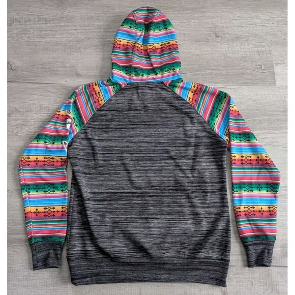 Hooey Women's Hoodie Salado Southwestern Space Dye Long Sleeve Size Large - Picture 6 of 8